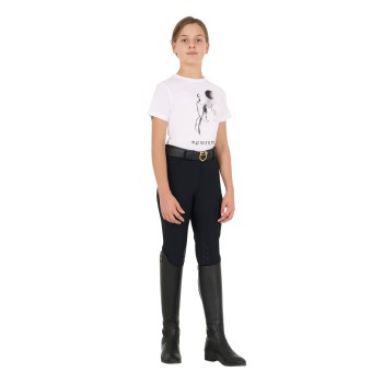 T-SHIRT FILLE COUPE SLIM IMPRIMÉ RAYONS DE LUNE