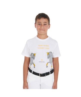 T-SHIRT ENFANT COUPE SLIM AVEC IMPRIMÉ DRESSAGE