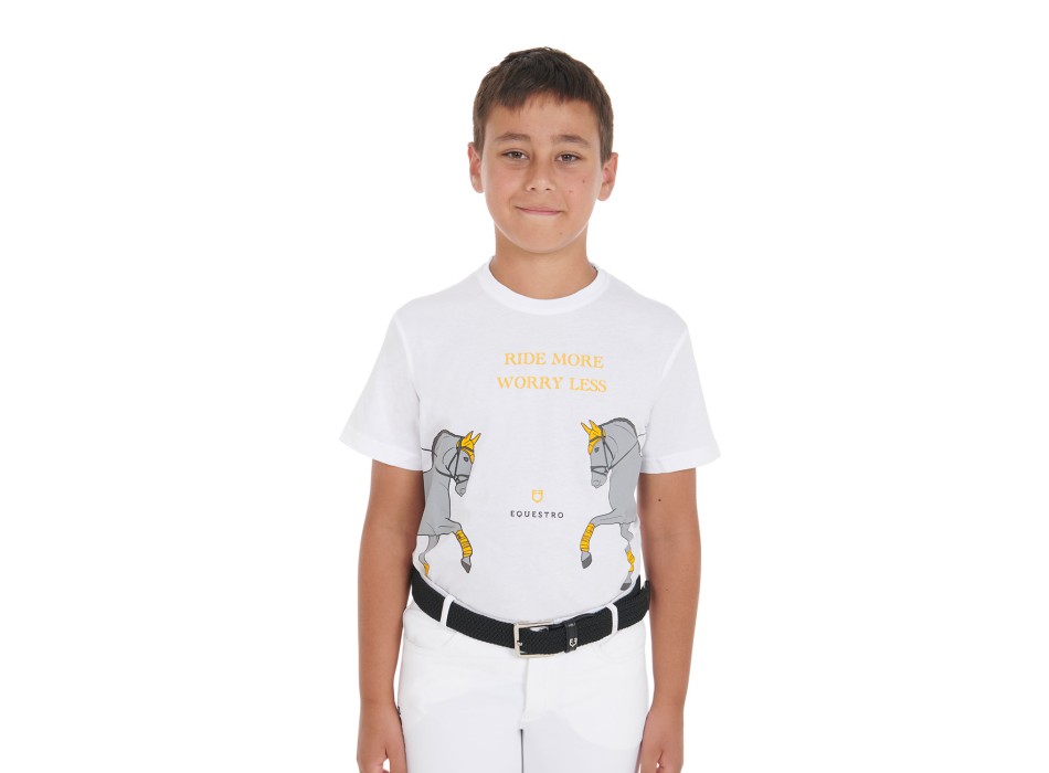 T-SHIRT ENFANT COUPE SLIM AVEC IMPRIMÉ DRESSAGE