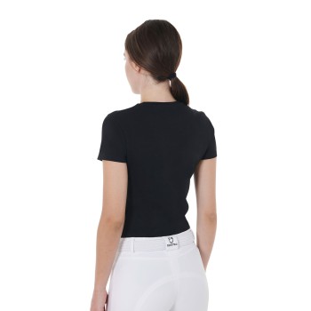 T-SHIRT FEMME COUPE SLIM AVEC LOGO PSYCHÉDÉLIQUE