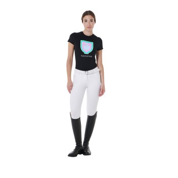 T-SHIRT FEMME COUPE SLIM AVEC LOGO PSYCHÉDÉLIQUE