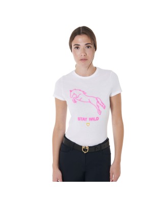 T-SHIRT FEMME COUPE SLIM AVEC IMPRIMÉ STAY WILD