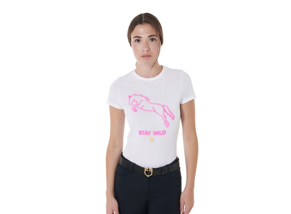 T-SHIRT FEMME COUPE SLIM AVEC IMPRIMÉ STAY WILD