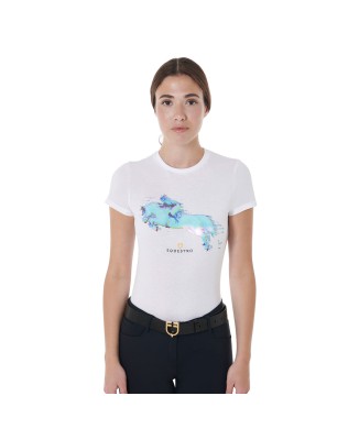 T-SHIRT FEMME COUPE SLIM AVEC IMPRIMÉ JUMP