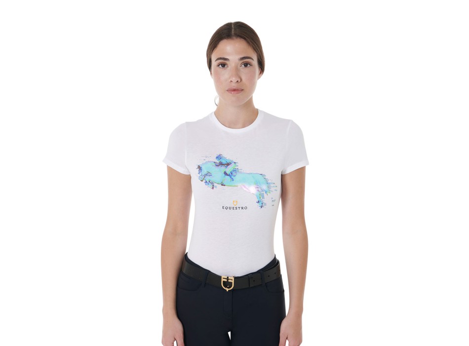 T-SHIRT FEMME COUPE SLIM AVEC IMPRIMÉ JUMP