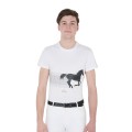 T-SHIRT HOMME COUPE SLIM AVEC CHEVAL DE COURSE