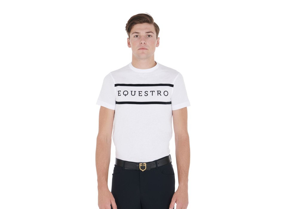 T-SHIRT HOMME COUPE SLIM AVEC ÉCRITURE CONTRASTÉE