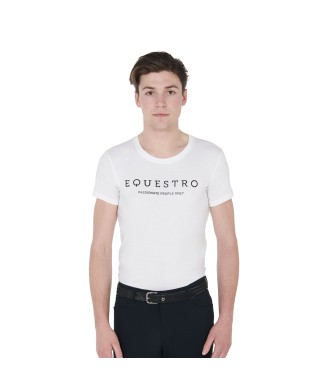 T-SHIRT HOMME COUPE SLIM AVEC ÉCRITURE EQUESTRO