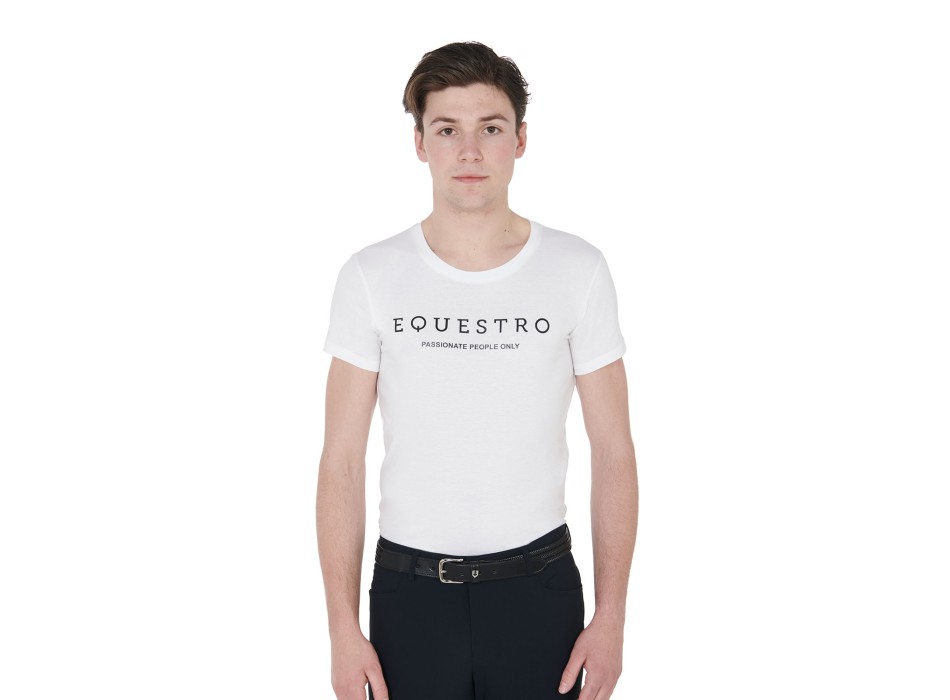 T-SHIRT HOMME COUPE SLIM AVEC ÉCRITURE EQUESTRO