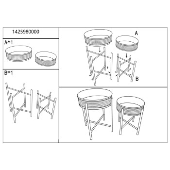 PAIRE DE TABLES FUJI