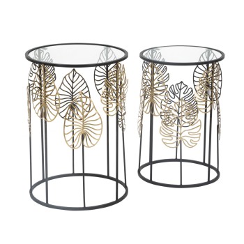 TABLES COUPLE GLAM FEUILLES