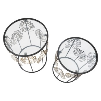 TABLES COUPLE GLAM FEUILLES