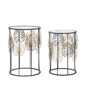 TABLES COUPLE GLAM FEUILLES