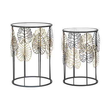 TABLES COUPLE GLAM FEUILLES