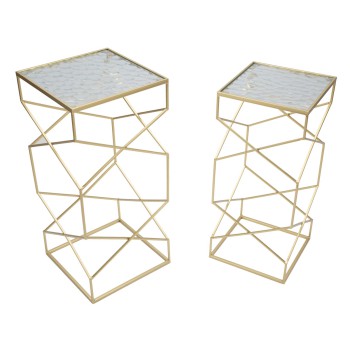 TABLES EN VERRE, PAIRE