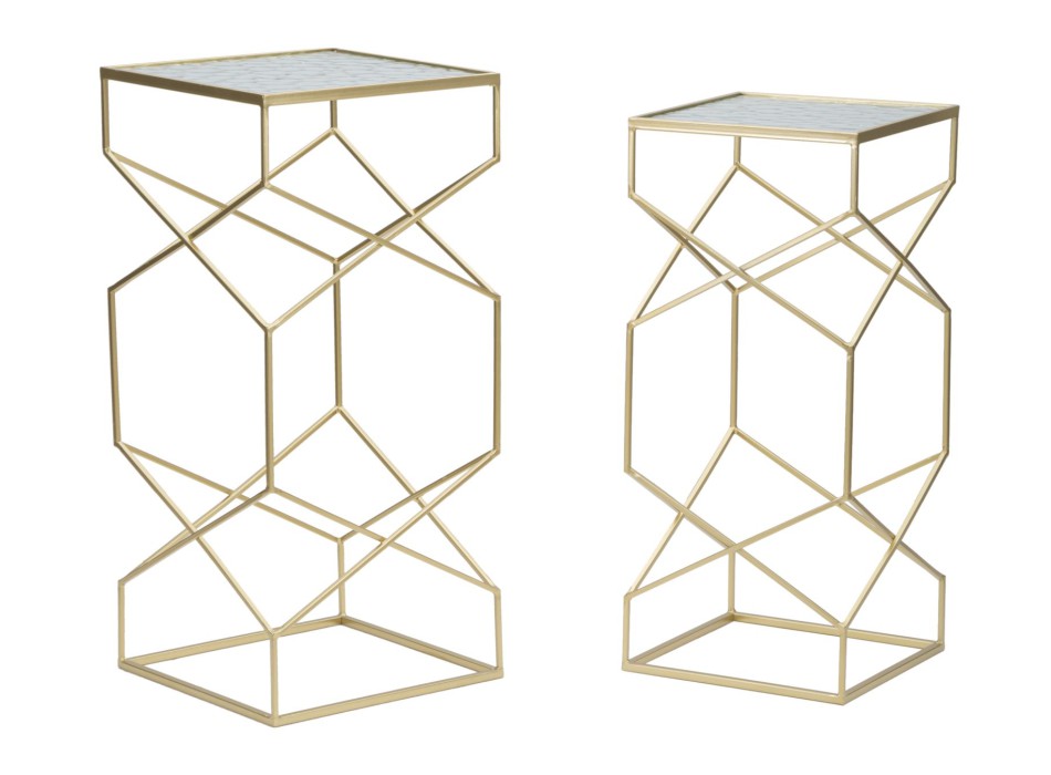 TABLES EN VERRE, PAIRE