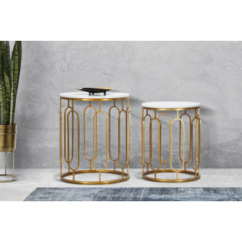 TABLES EN MARBRE TORY, PAIRE