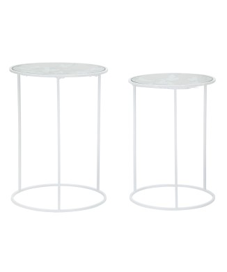 TABLES BASSES COEUR BLANC, PAIRE