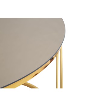 TABLE BASSE MIROIR SIMPLE EN BRONZE