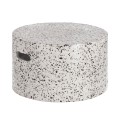 Table basse Jenell en terrazzo blanc Ø 52 cm