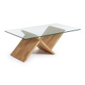 Table basse Waley 120 x 70 cm verre clair