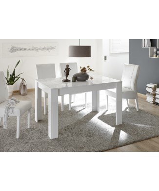 Table 137x90 avec rallonge incluse 48cm - MIRO - 137 x 79 x 90