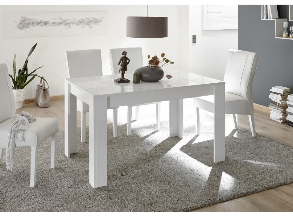 Table 137x90 avec rallonge incluse 48cm - MIRO - 137 x 79 x 90