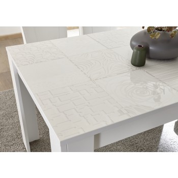 Table 137x90 avec rallonge incluse 48cm - MIRO - 137 x 79 x 90