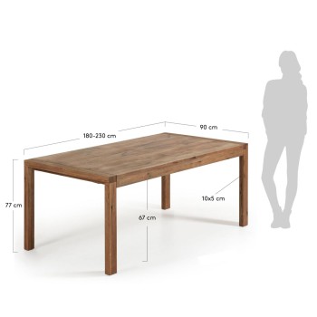 Table extensible Briva en placage de chêne