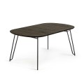 Table extensible Milian 140 (220) x 90 cm (220) x 90 cm pied métal noir