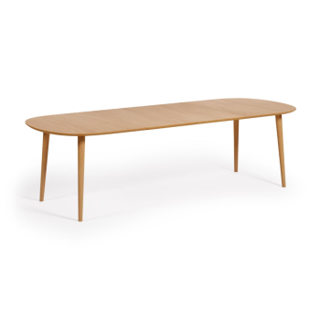 Table extensible Oqui en placage chêne Ø160