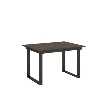 Bandos Table - Table extensible 90x120/180 cm Bandos Frêne Blanc Structure Anthracite