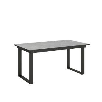 Table Bandos - Table extensible 90x160/220 cm Bandos Frêne Blanc structure Anthracite