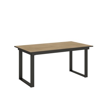 Table Bandos - Table extensible 90x160/220 cm Bandos Frêne Blanc structure Anthracite