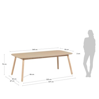 Tavolo Batilde 140 x 70 cm