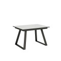 Table extensible 90x120/180 cm Bernadette structure anthracite