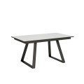 Table extensible 90x160/220 cm Bernadette structure anthracite