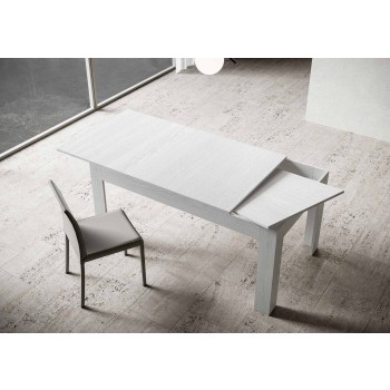 Table Bibi - Table extensible 90x120/180 cm Bibi Spatolato Blanc