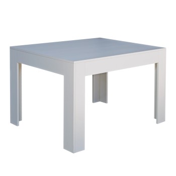 Table Bibi - Table extensible 90x120/180 cm Bibi Spatolato Blanc