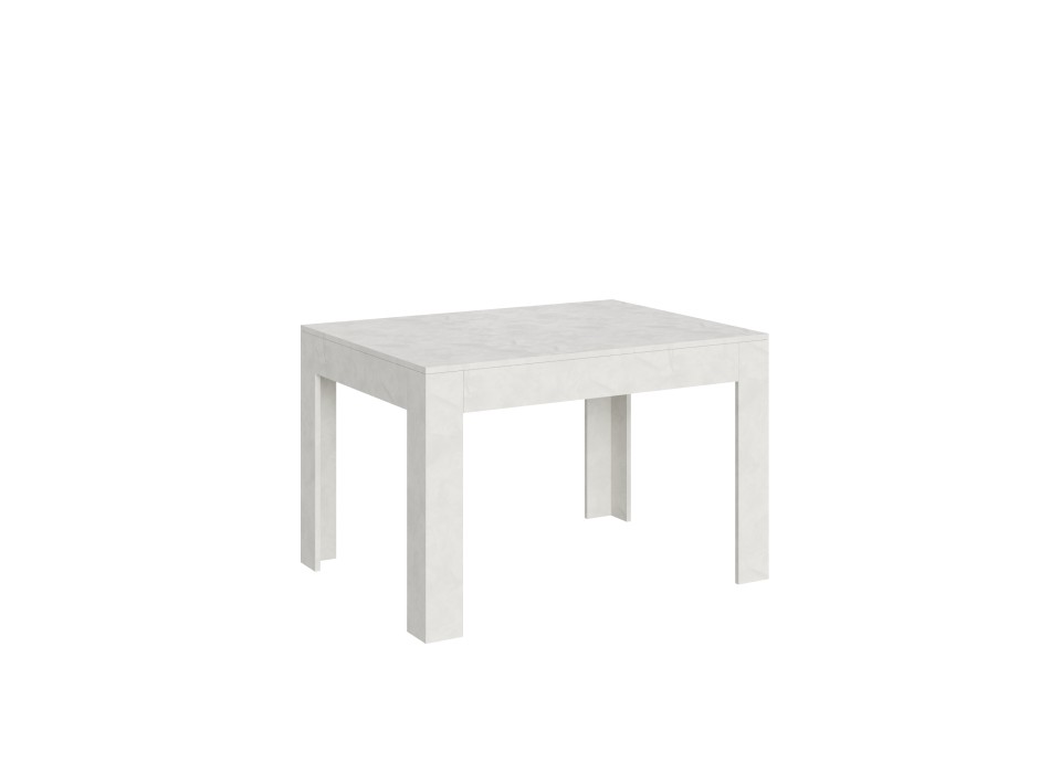 Table Bibi - Table extensible 90x120/180 cm Bibi Spatolato Blanc