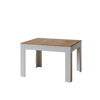 Table Bibi - Table extensible 90x120/180 cm Bibi Mix Spatolato Plateau Blanc - Piètement Spatolato Anthracite