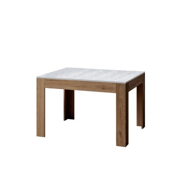 Table Bibi - Table extensible 90x120/180 cm Bibi Mix Spatolato Plateau Blanc - Piètement Spatolato Anthracite