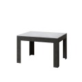 Table extensible 90x120/180 cm Bibi Mix Spatolato Plateau Blanc - Piètement Spatolato Anthracite