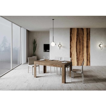 Table Bibi - Table extensible 90x160/220 cm Bibi Spatolato Blanc