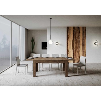 Table Bibi - Table extensible 90x160/220 cm Bibi Spatolato Blanc