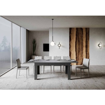 Table Bibi - Table extensible 90x160/220 cm Bibi Spatolato Blanc