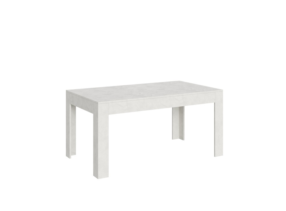 Table Bibi - Table extensible 90x160/220 cm Bibi Spatolato Blanc