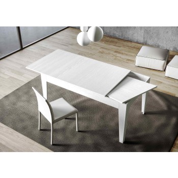 Table Cico - Table extensible 90x120/180 cm Cico Blanc Spatolato