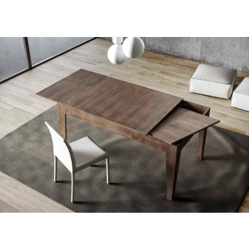 Table Cico - Table extensible 90x120/180 cm Cico Blanc Spatolato