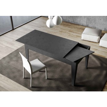 Table Cico - Table extensible 90x120/180 cm Cico Blanc Spatolato